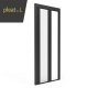 Pleat22L Mosquitera lateral plisada para espacios reducidos de 22 mm apta para puertas y ventanas