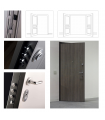 Armored door Elegant version with concealed hinges customizable single or double leaf