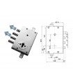 European cylinder security door lock for Cisa 3 extended pins