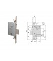 European cylinder security door lock for Cisa 60 for wood