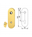 Long plate with knob for armored door with European cylinder for Cisa Mottura Dierre Securemme