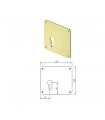 Square plate for armored door with European cylinder for Cisa Mottura Dierre Securemme