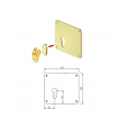 Square plate with knob armored door with European cylinder for Cisa Mottura Dierre Securemme