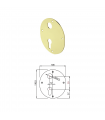 Placca Tesio colore bronzo per porta blindata a cilindro europeo per Cisa Mottura Dierre Securemme